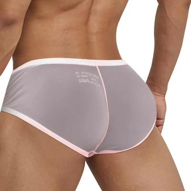Adannu Men's Trunk Men's Ultra-Sheer No-Waistband Trunk | Sexy Low Rise Mesh Underwear