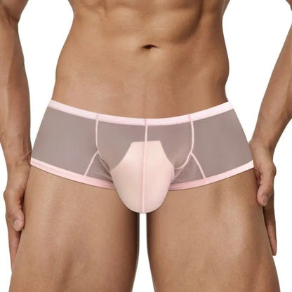 Adannu Men's Trunk Men's Ultra-Sheer No-Waistband Trunk | Sexy Low Rise Mesh Underwear