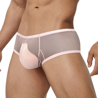 Adannu Men's Trunk Men's Ultra-Sheer No-Waistband Trunk | Sexy Low Rise Mesh Underwear