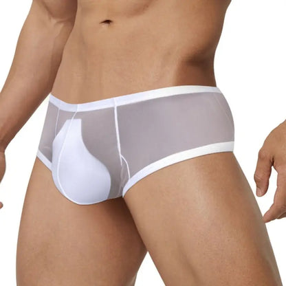 Adannu Men's Trunk Men's Ultra-Sheer No-Waistband Trunk | Sexy Low Rise Mesh Underwear