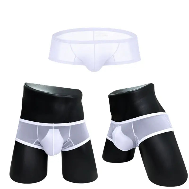 Adannu Men's Trunk Men's Ultra-Sheer No-Waistband Trunk | Sexy Low Rise Mesh Underwear