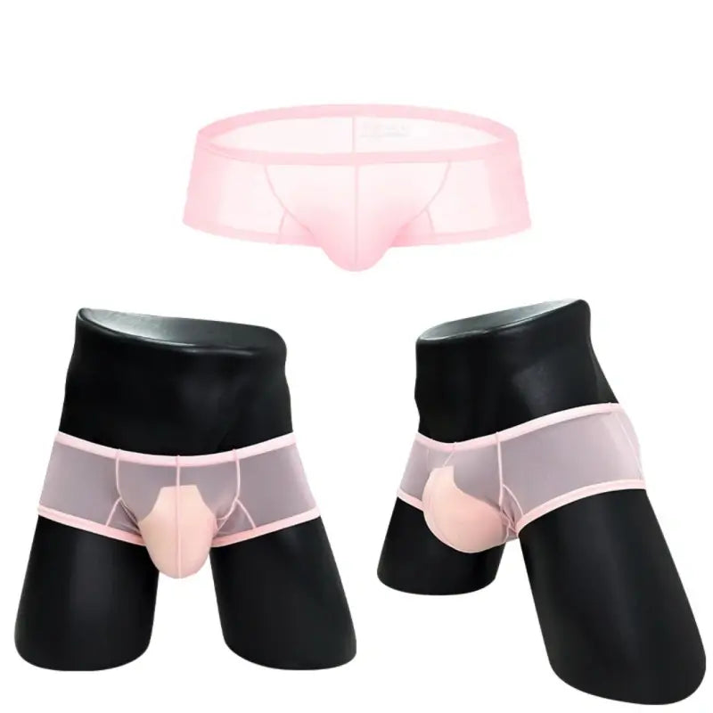 Adannu Men's Trunk Men's Ultra-Sheer No-Waistband Trunk | Sexy Low Rise Mesh Underwear