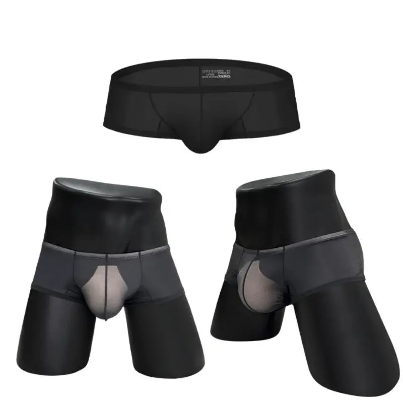 Adannu Men's Trunk Men's Ultra-Sheer No-Waistband Trunk | Sexy Low Rise Mesh Underwear