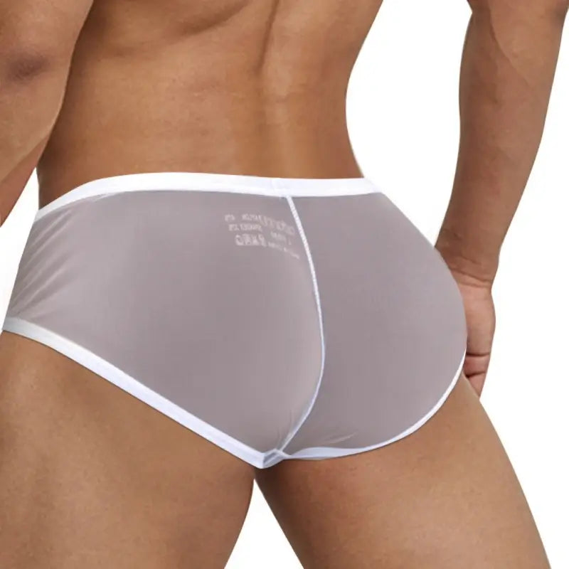 Adannu Men's Trunk Men's Ultra-Sheer No-Waistband Trunk | Sexy Low Rise Mesh Underwear