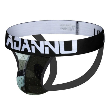 Adannu Underwear Men's Double Strap Jockstrap — Camo Mesh