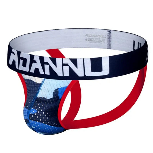 Adannu Underwear Men's Double Strap Jockstrap — Camo Mesh