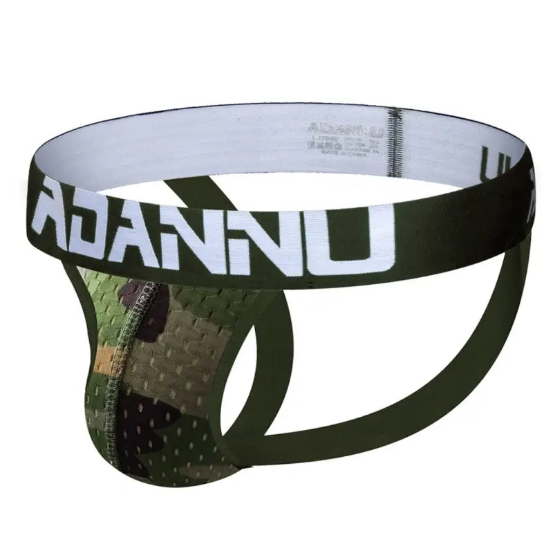 Adannu Underwear Men's Double Strap Jockstrap — Camo Mesh