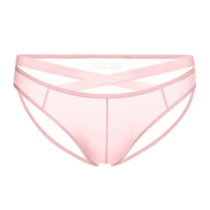 Adannu Underwear Men's Sexy Cross-Strap Sheer Brief AD322
