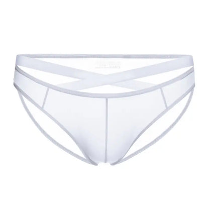 Adannu Underwear Men's Sexy Cross-Strap Sheer Brief AD322