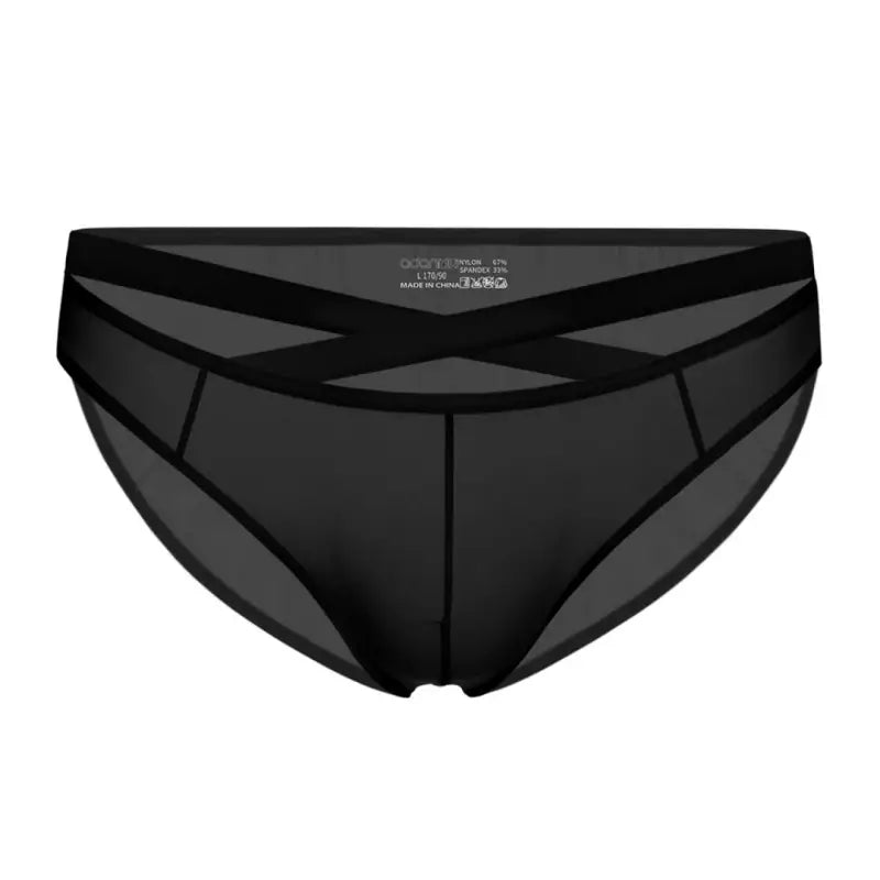 Adannu Underwear Men's Sexy Cross-Strap Sheer Brief AD322
