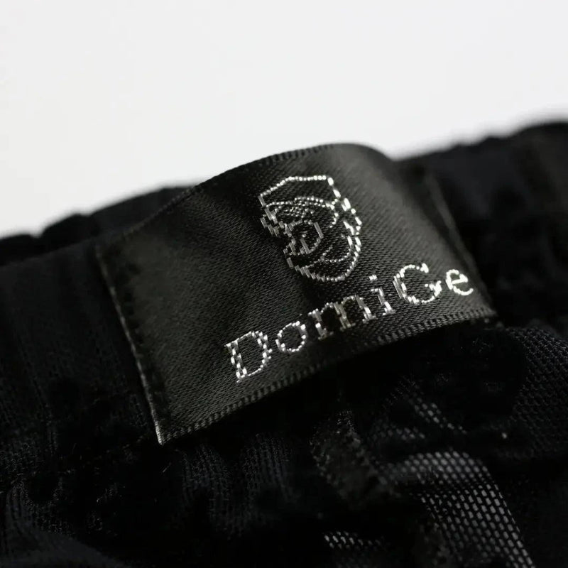 DomiGe flocking mesh waistband detail black — suede-like texture nylon boxer briefs	