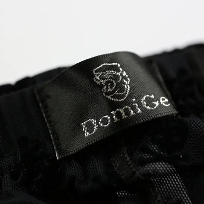 DomiGe flocking mesh waistband detail black — suede-like texture nylon boxer briefs	
