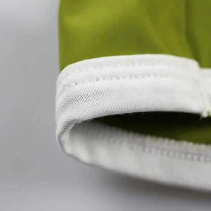 DomiGe breathable stretch fabric texture close-up — U-pouch boxer brief army green moisture-wicking	
