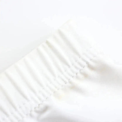 DomiGe lightweight woven fabric texture close-up — breathable laser-cut boxer shorts white	