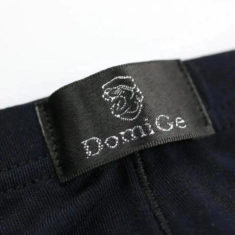 DomiGe logo elastic waistband detail — modal low-rise brief black	
