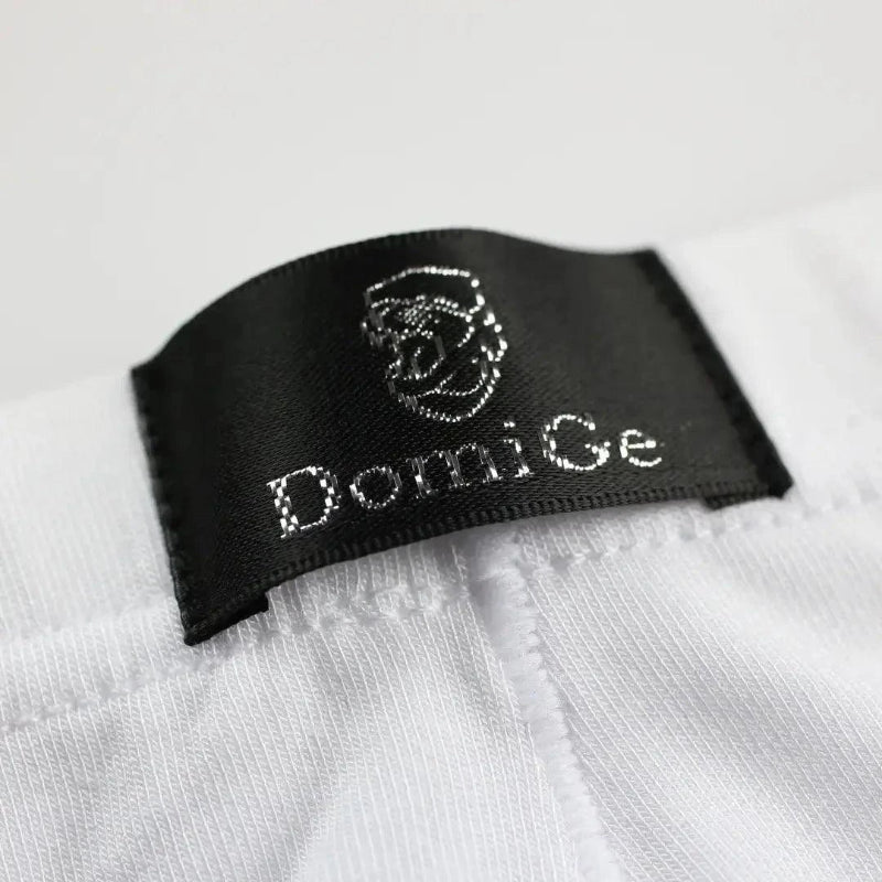 DomiGe logo elastic waistband detail — modal low-rise brief white	