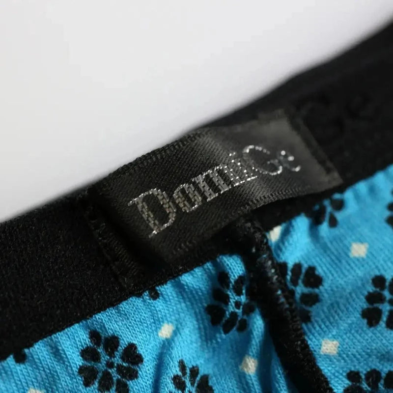 DomiGe logo elastic waistband detail light blue — soft-backed mid-rise modal briefs	