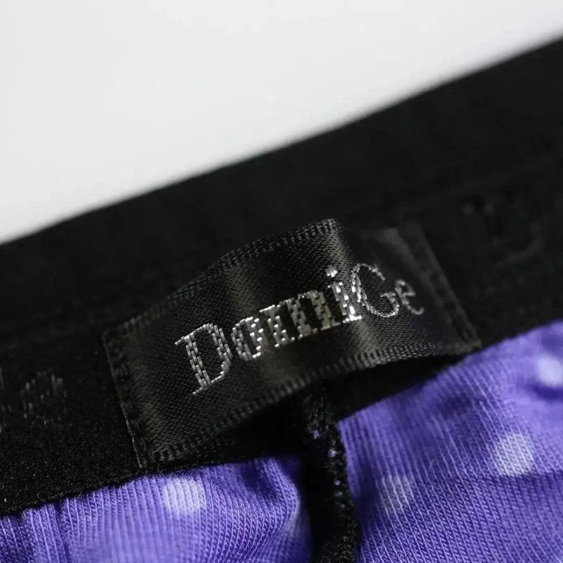 DomiGe logo elastic waistband detail lilac blue — soft-backed mid-rise modal briefs	