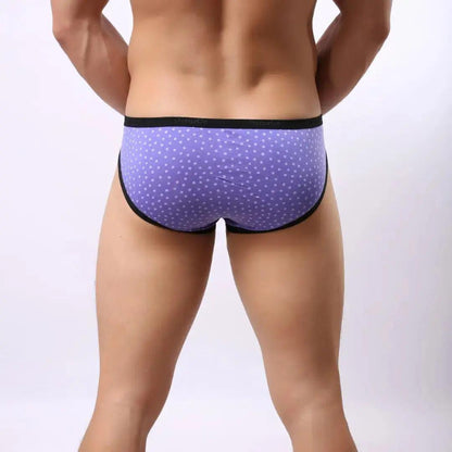 DomiGe modal mid-rise briefs lilac blue rear view — full seat coverage clean finish model	