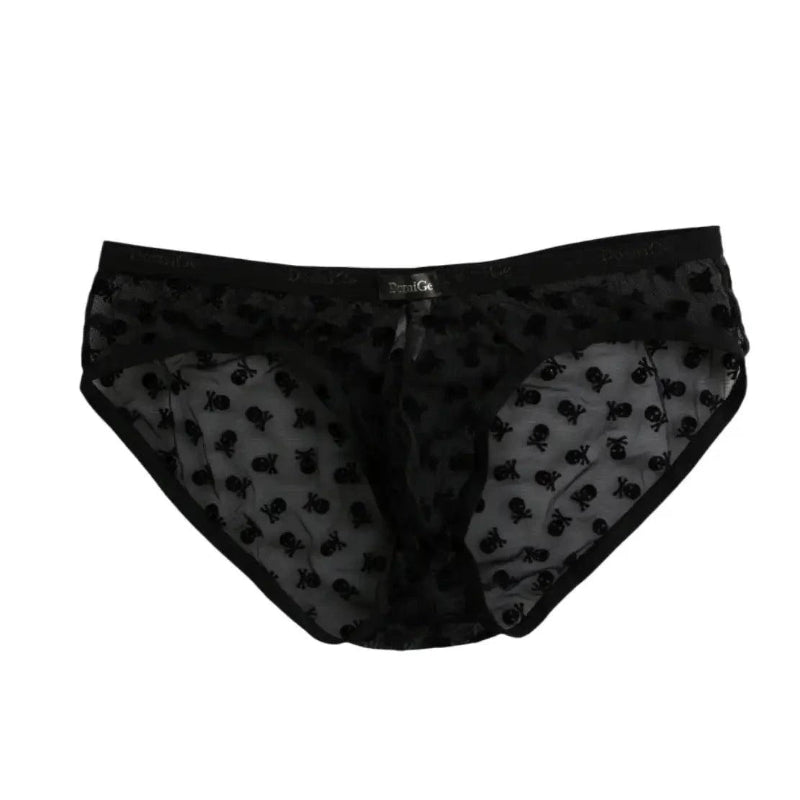 Nylon open-weave mesh fabric texture close-up black — breathable lightweight briefs DomiGe	