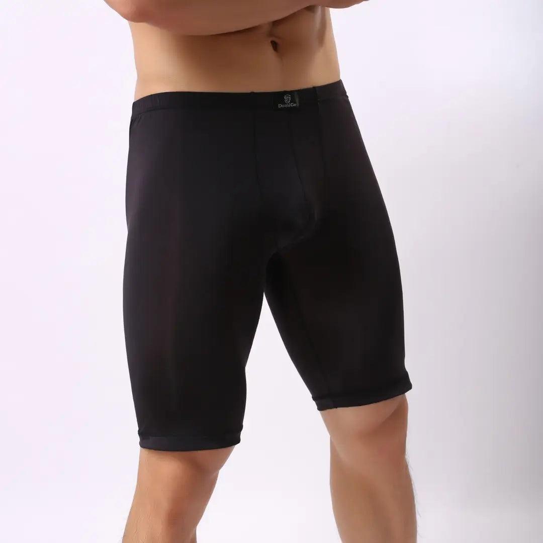 Compression Underwear Men's Jockey Boxer Briefs Black - His Inwear