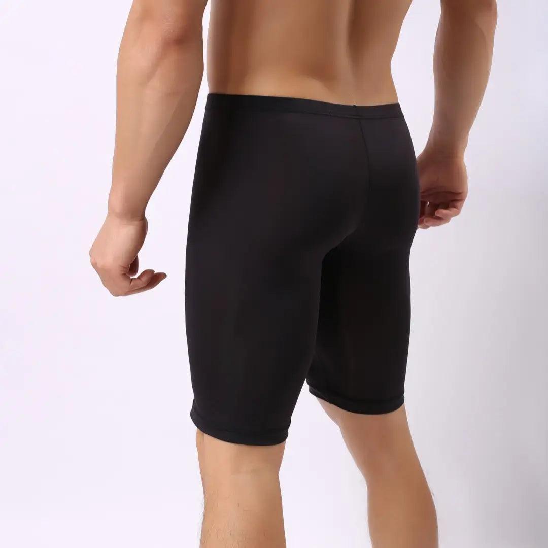 Compression Underwear Men's Jockey Boxer Briefs Black - His Inwear