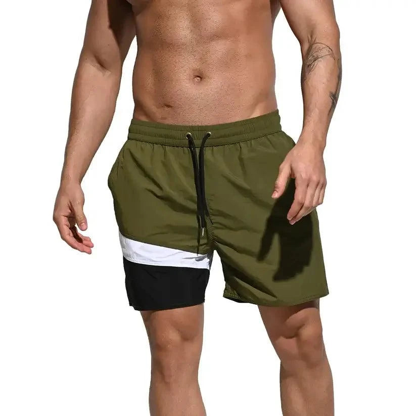Desmiit Desmiit Men's Quick-Dry Blue Board Shorts | Stylish Asymmetrical Beach Swimwear