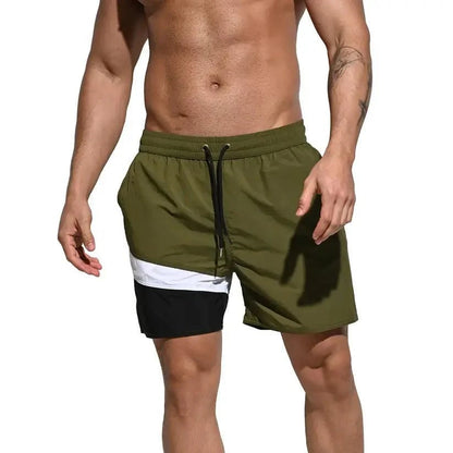 Desmiit Desmiit Men's Quick-Dry Blue Board Shorts | Stylish Asymmetrical Beach Swimwear