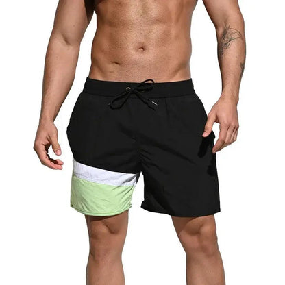 Desmiit Desmiit Men's Quick-Dry Blue Board Shorts | Stylish Asymmetrical Beach Swimwear