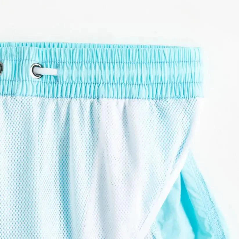 Desmiit Desmiit Men's Quick-Dry Blue Board Shorts | Stylish Asymmetrical Beach Swimwear