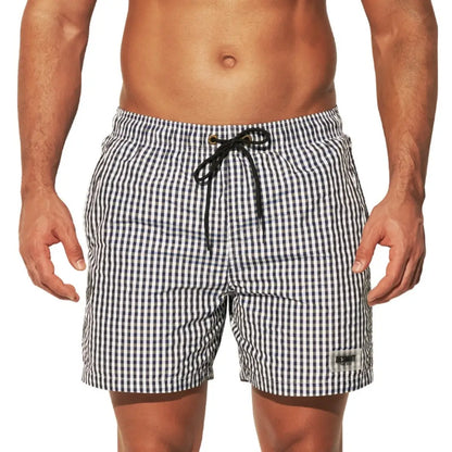 Desmiit Desmiit Men's Quick-Dry Checkered Sport Shorts B3567