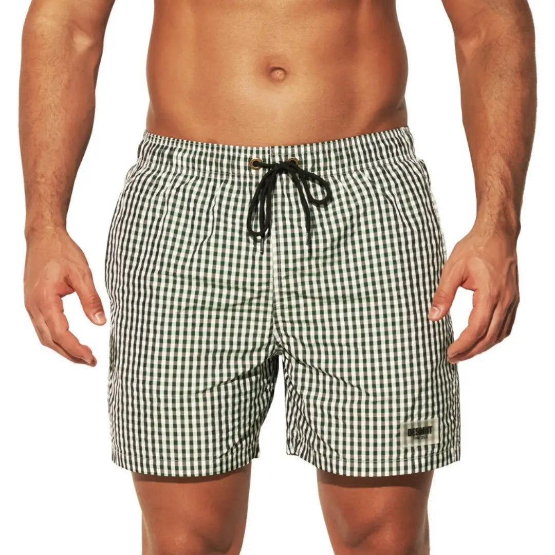 Desmiit Desmiit Men's Quick-Dry Checkered Sport Shorts B3567