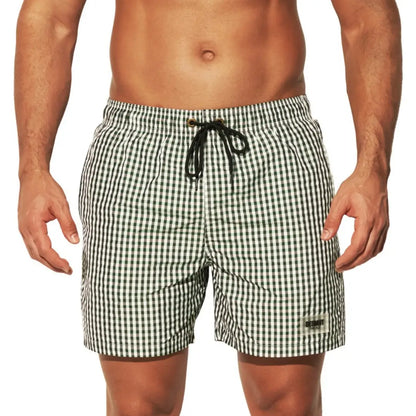 Desmiit Desmiit Men's Quick-Dry Checkered Sport Shorts B3567
