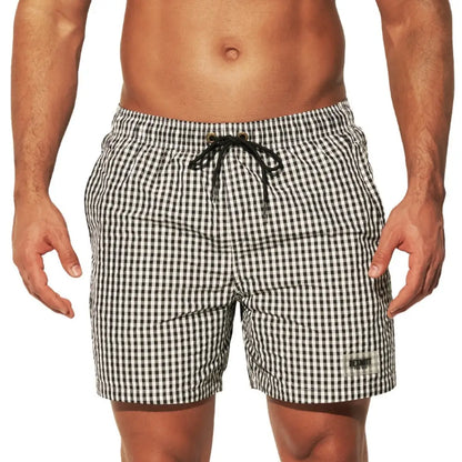 Desmiit Desmiit Men's Quick-Dry Checkered Sport Shorts B3567