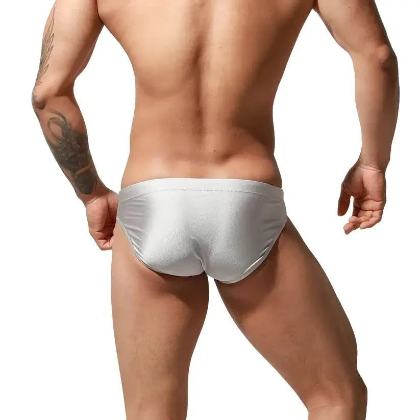 Desmiit Desmiit Swimwear Beachwear Men's Sexy Low-Rise Swim Briefs with Embroidered