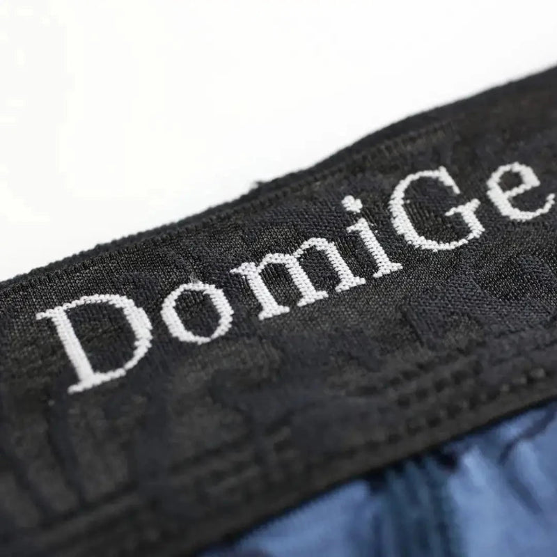 DomiGe bamboo fiber briefs in blue — Waist logo