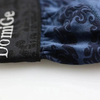 DomiGe bamboo fiber briefs in blue — waistband detail	