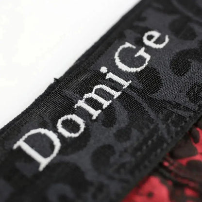 DomiGe bamboo fiber briefs in wine red — waistband detail	
