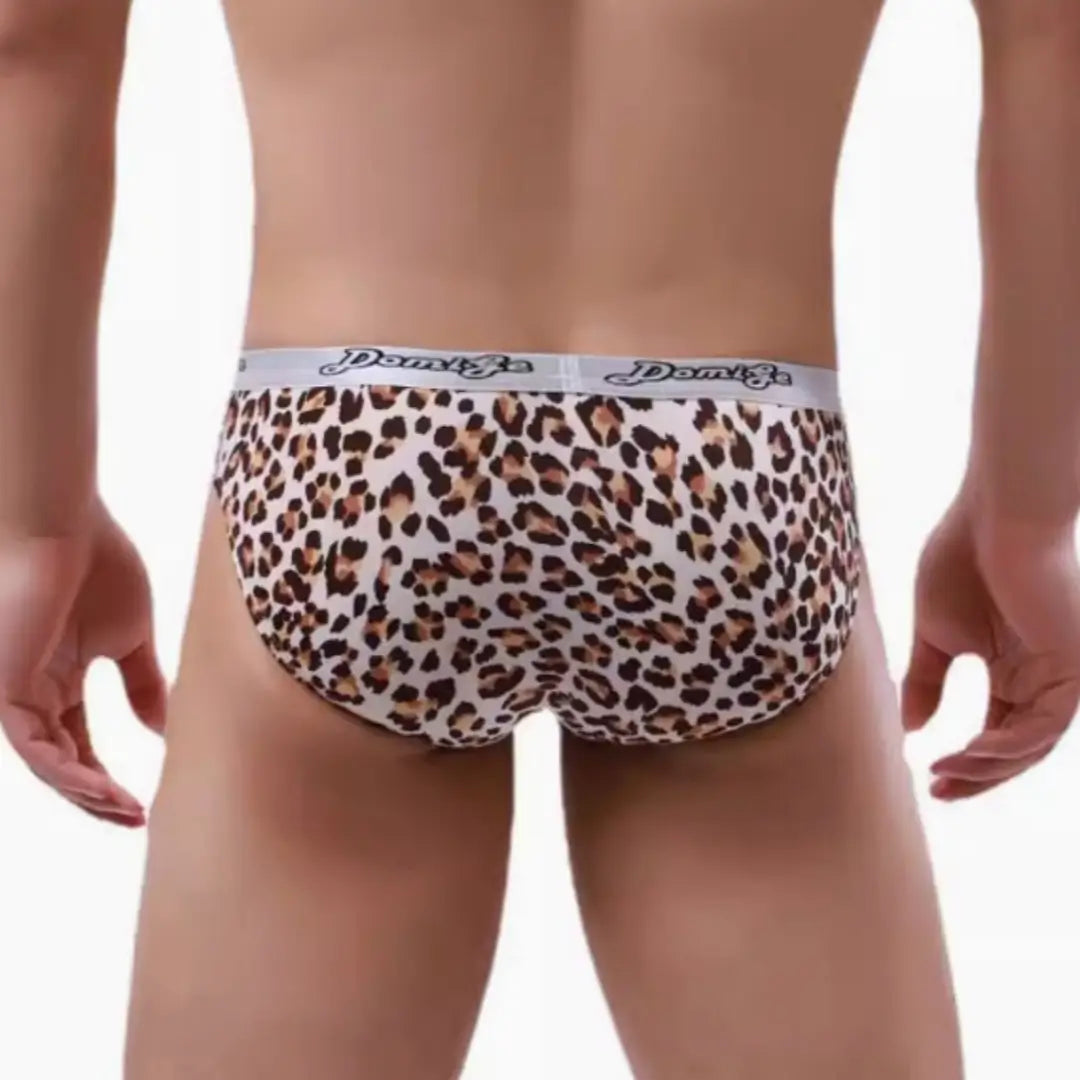DomiGe DomiGe Men's Bikini Underwear - Enhanced Comfort & Support with Silver Accents - High-Performance Polyester Blend