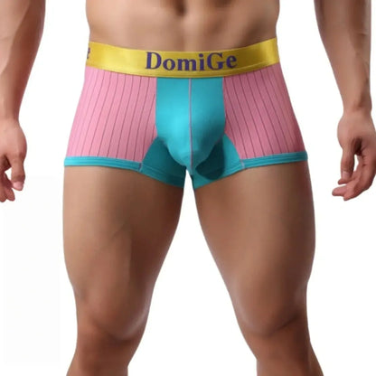 DomiGe DomiGe Men's Boxer Briefs - Ice Silk & Cotton Blend Comfort Fit Underwear