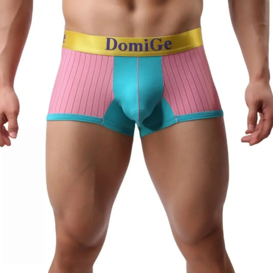 DomiGe DomiGe Men's Boxer Briefs - Ice Silk & Cotton Blend Comfort Fit Underwear