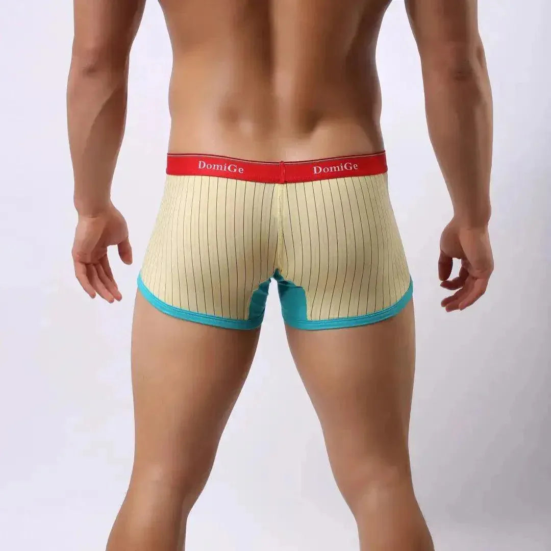 DomiGe DomiGe Men's Boxer Briefs - Ice Silk & Cotton Blend Comfort Fit Underwear
