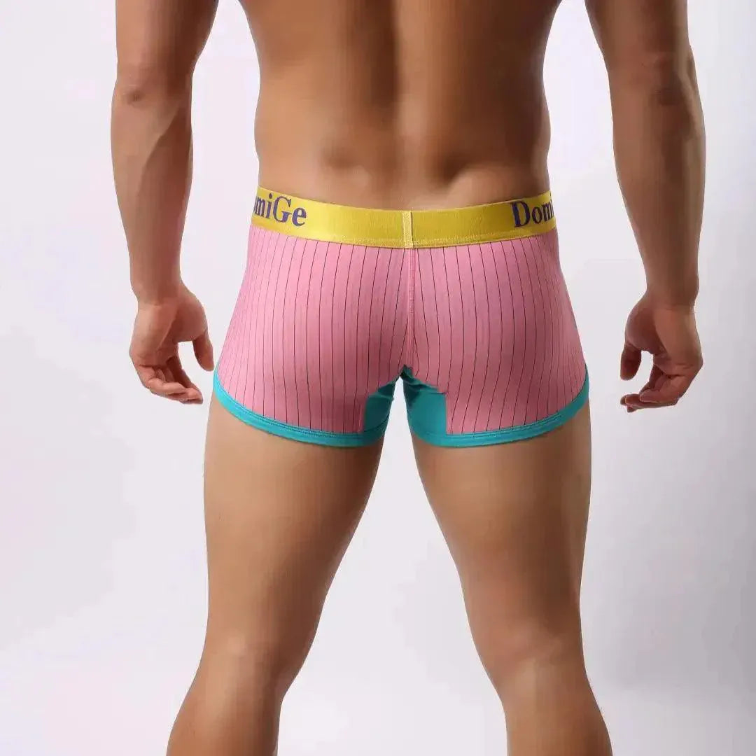 DomiGe DomiGe Men's Boxer Briefs - Ice Silk & Cotton Blend Comfort Fit Underwear