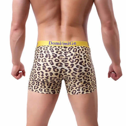DomiGe DomiGe Men's Boxer Shorts Ice Silk Leopard Boxer Briefs