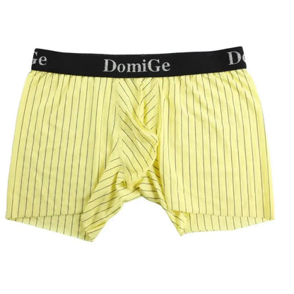 DomiGe DomiGe Men's Compression Boxers Mid-Rise Striped Boxer Seamless Leg