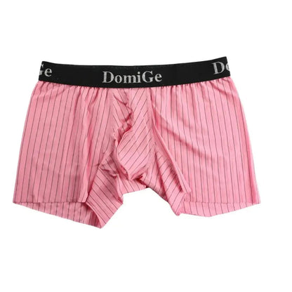 DomiGe DomiGe Men's Compression Boxers Mid-Rise Striped Boxer Seamless Leg