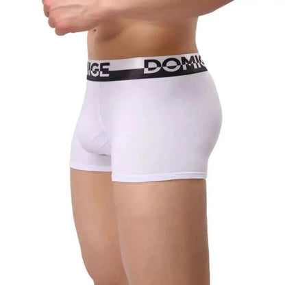 DomiGe DomiGe Men's Cotton Boxer Briefs with Pouch & Silver Waistband