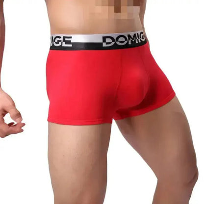 DomiGe DomiGe Men's Cotton Boxer Briefs with Pouch & Silver Waistband