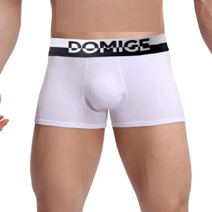 DomiGe DomiGe Men's Cotton Boxer Briefs with Pouch & Silver Waistband