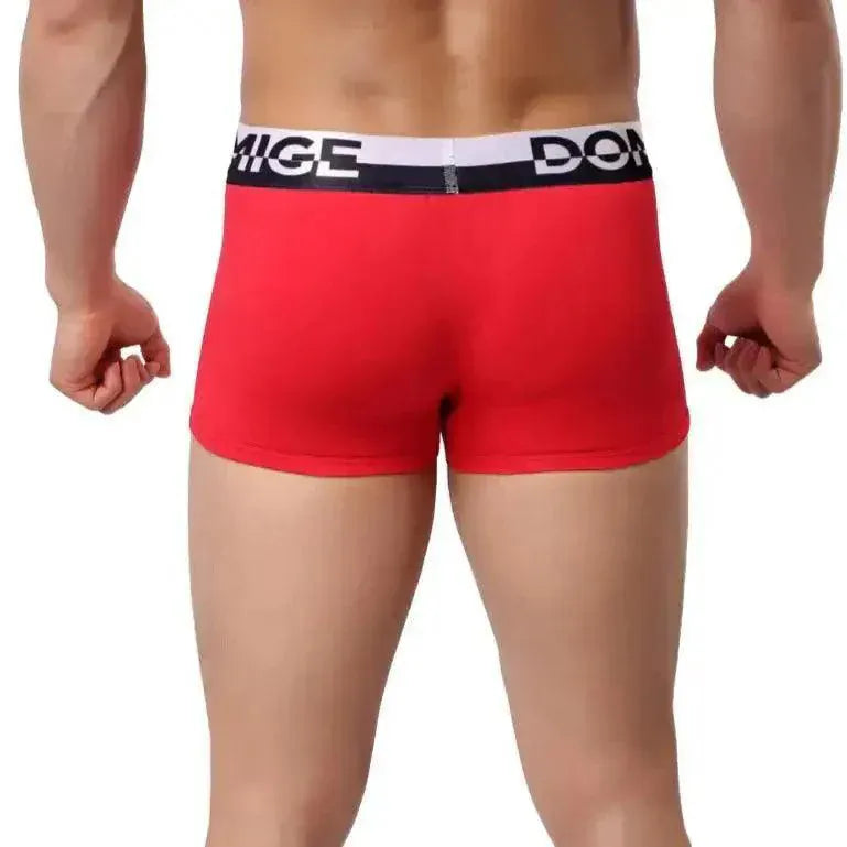 DomiGe DomiGe Men's Cotton Boxer Briefs with Pouch & Silver Waistband
